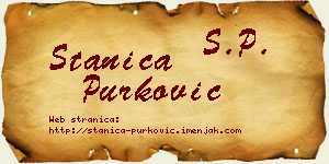 Stanica Purković vizit kartica